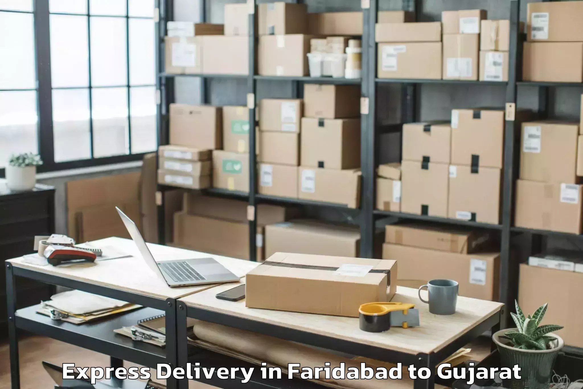 Book Faridabad to Chikhli Express Delivery